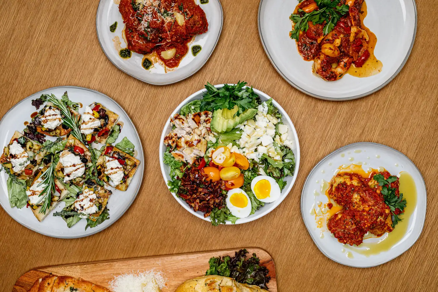 A table full of shared plates