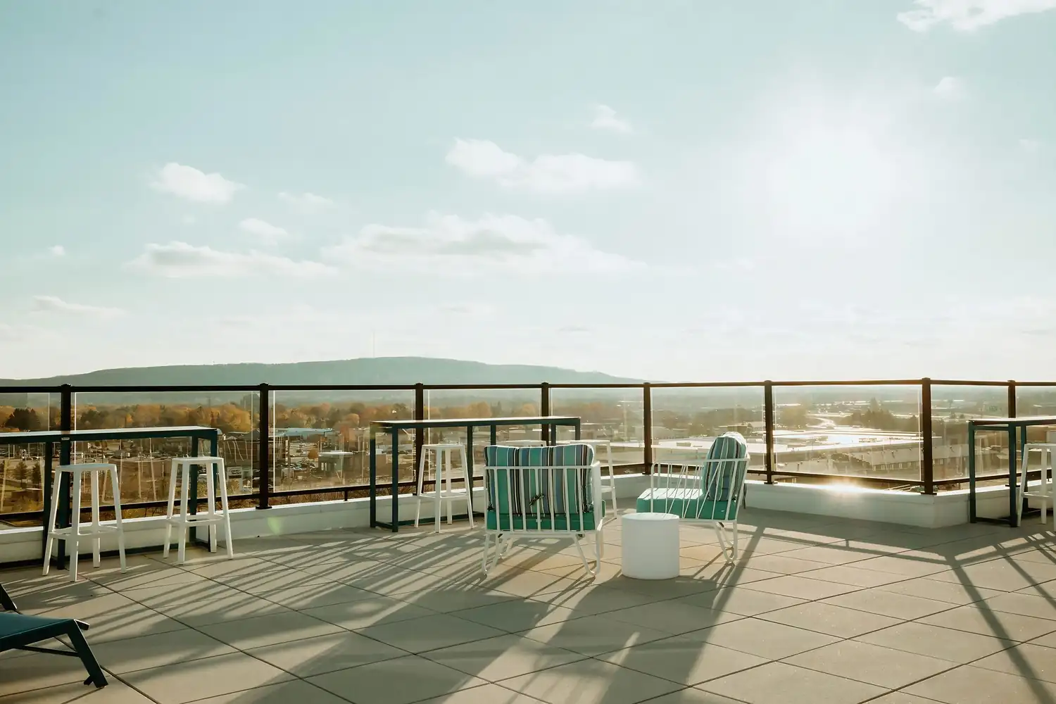 Rooftop at golden hour, bantr wausau